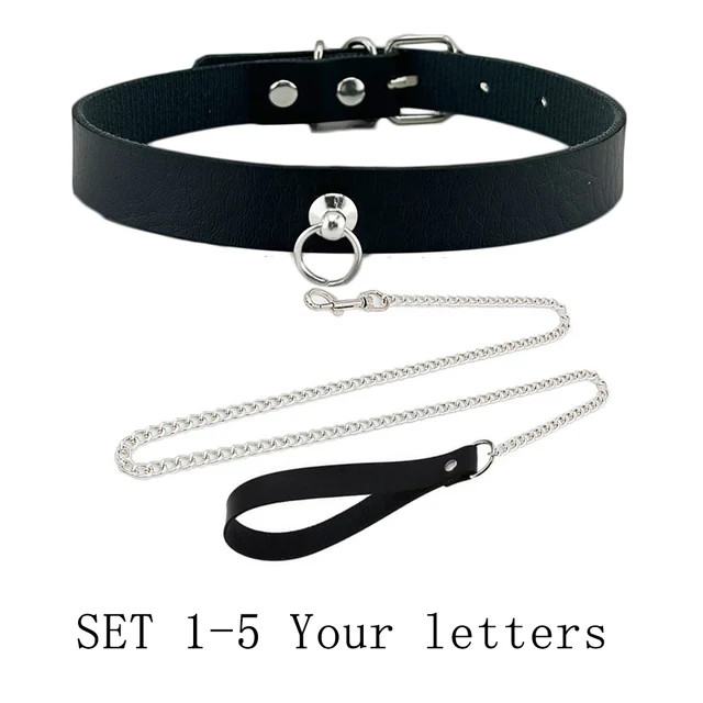 Collar BDSM Gift Pu Leather Custom Choker Necklace Punk DIY Chocker Party N7