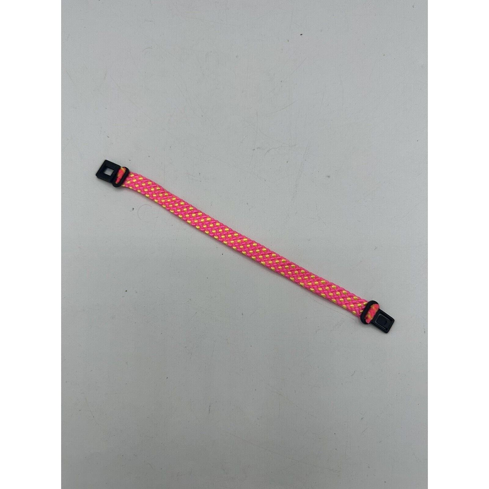 Vintage Katcho’s Bracelet Adult Unisex Surf Skate Pink / Yellow Braided Wrap