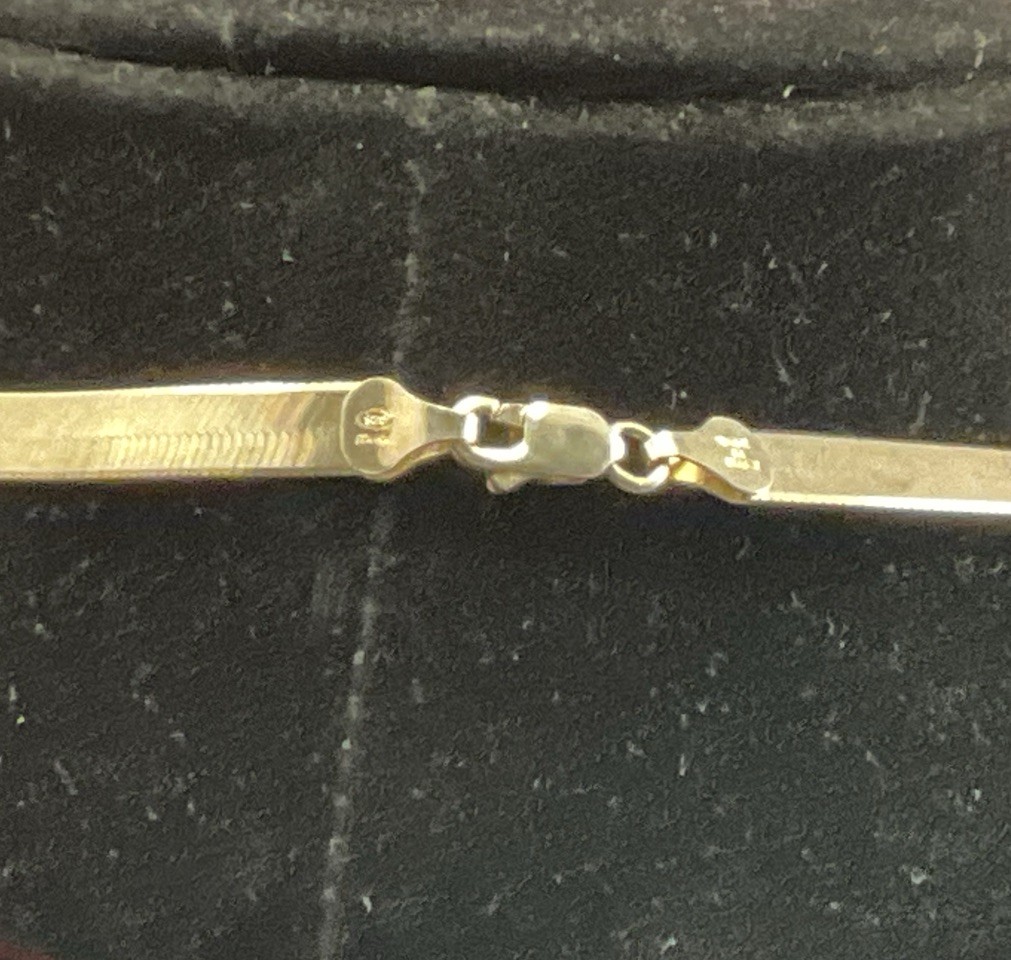 Sterling Silver Necklace 22 “5 mm wide marked MILOR Italy 925 15.7 g. a 19
