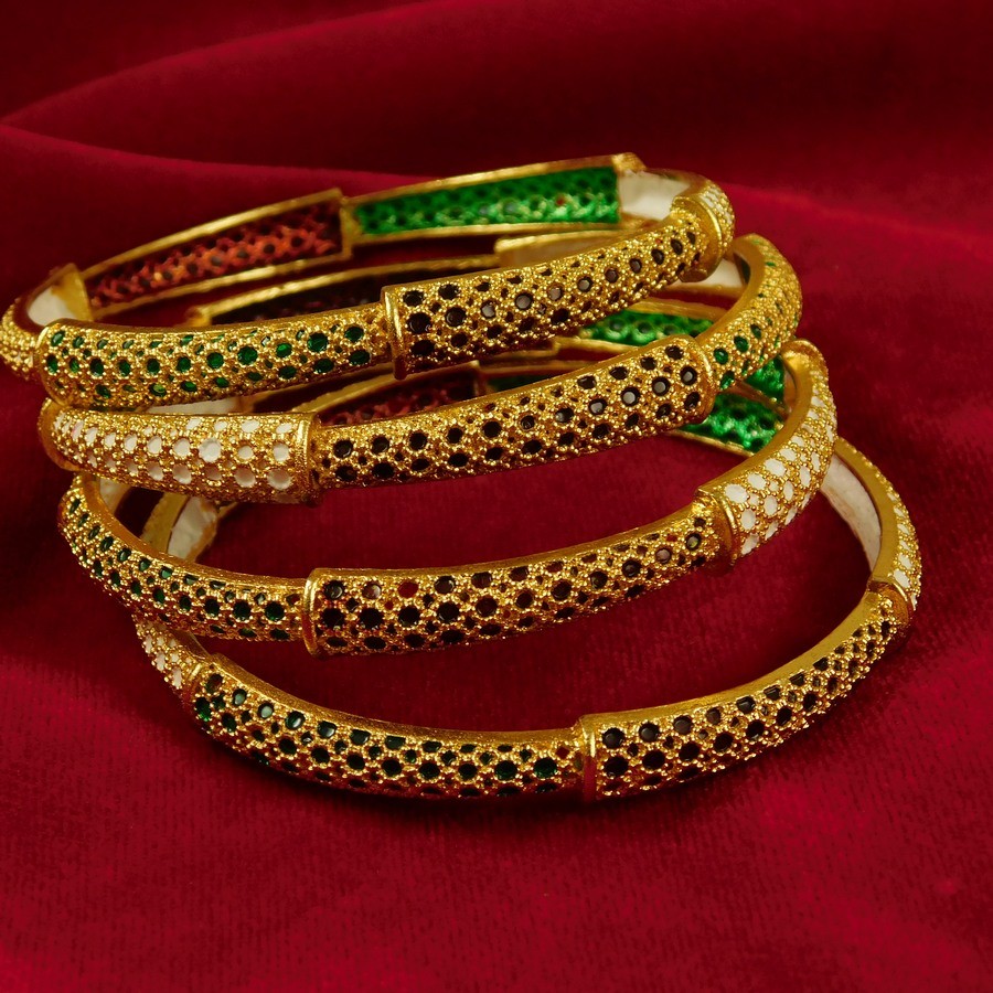 Simple Daily Wear 4 PCs Bangle Bracelet for Women Traditional Ethnic Jewelry