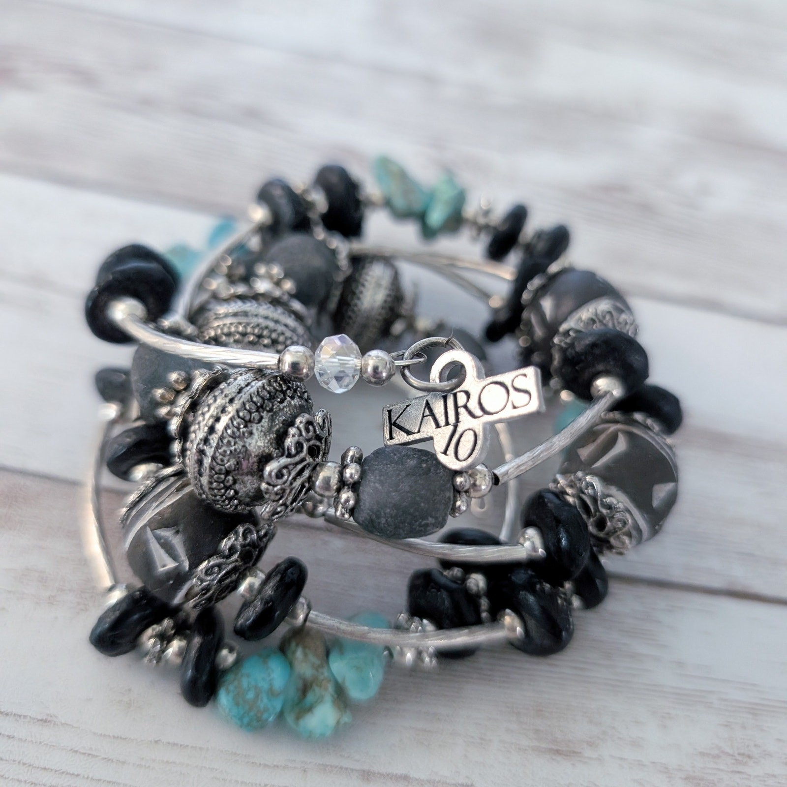 Kairos 10 Wrap Bracelet Mixed Materials