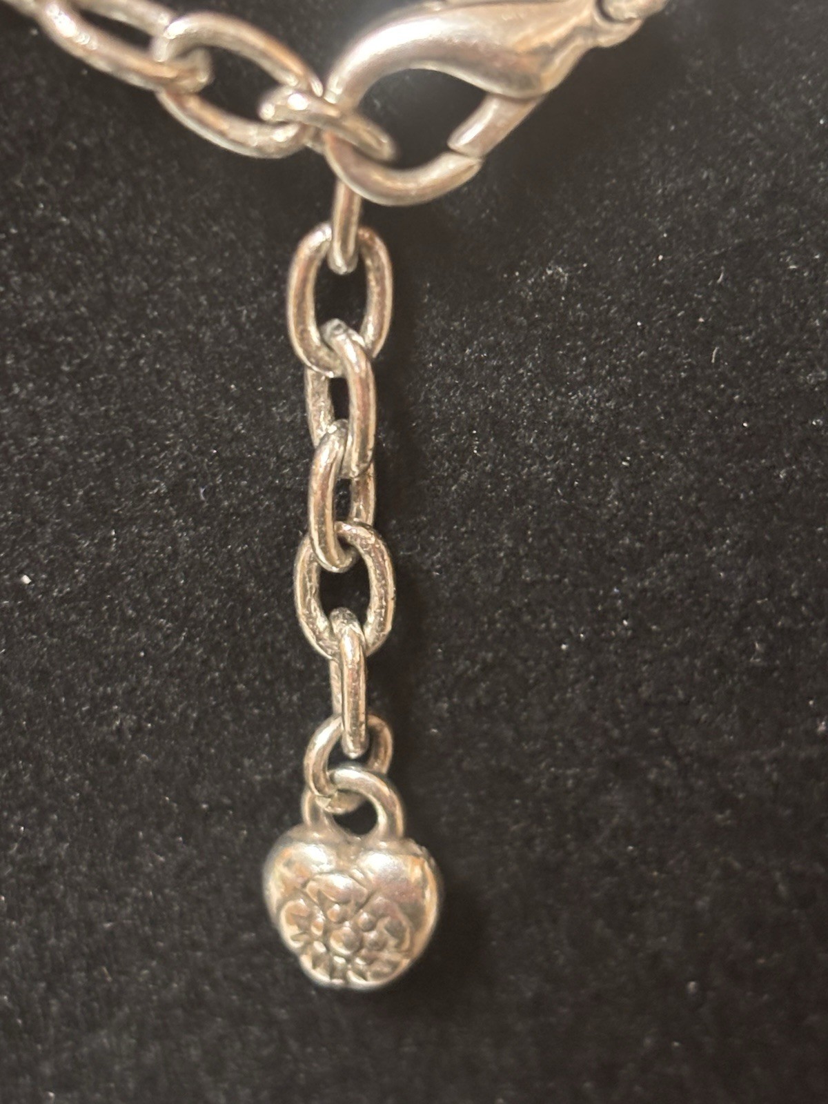 Retired Brighton Silver Plated Calypso Sliding Etched Bead Charm Necklace