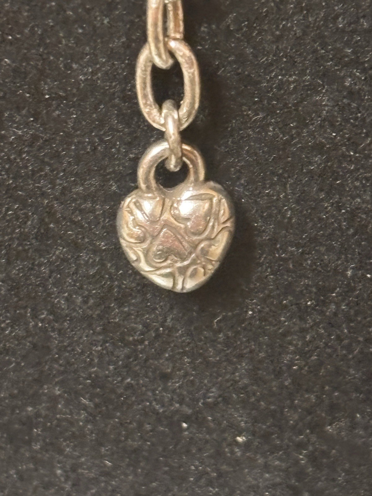 Retired Brighton Silver Plated Calypso Sliding Etched Bead Charm Necklace