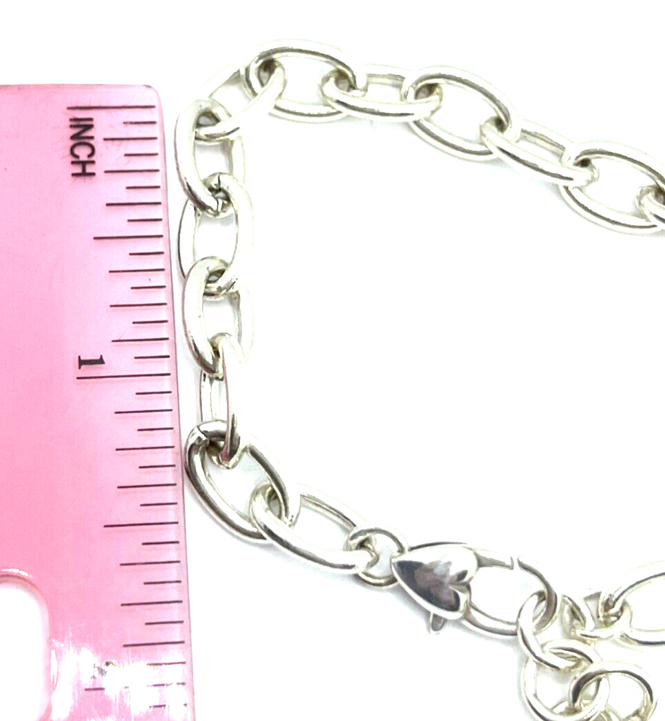 Brighton Signature Ovals Chain Use Clip On Snap Charms Bracelet 8.5in NWT