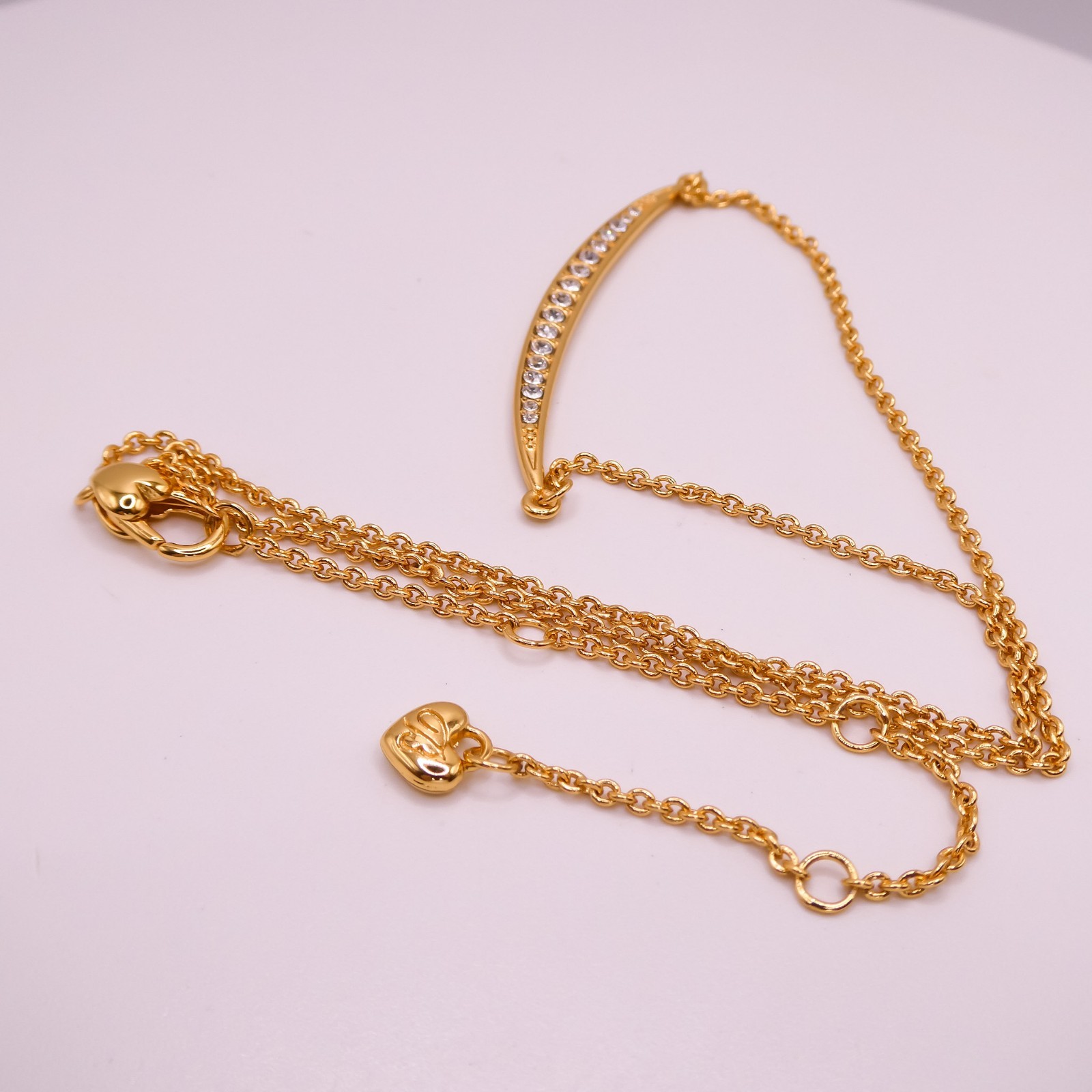 Brighton Contempo Ice Rhinestone Adjustable 19″ Bar Pendant Station Necklace
