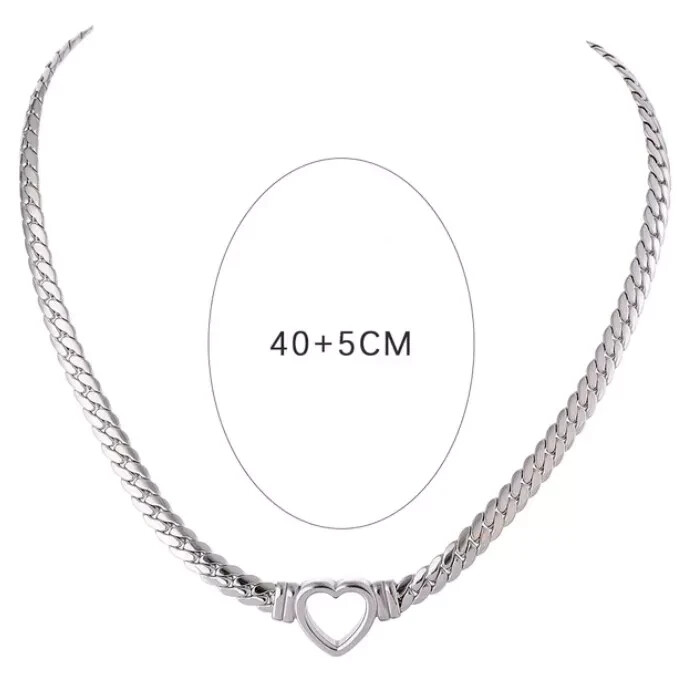 Stainless Steel Cuban Chain Necklace Bracelet Earrings Ring Jewelry Set