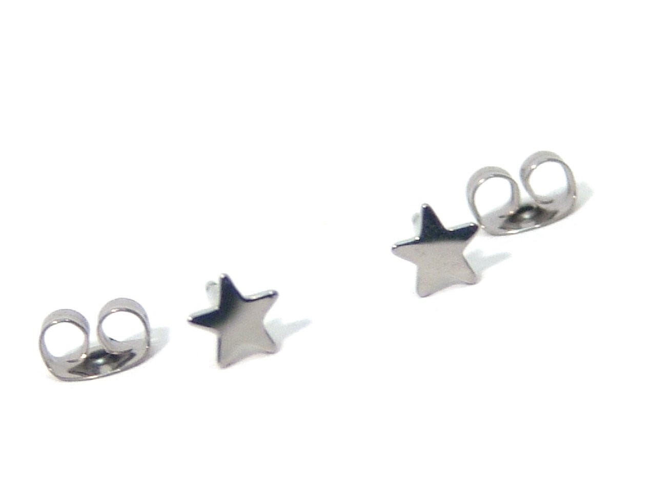 Implant Grade Titanium Star Stud Earrings Hypoallergenic Sensitive Ears SMALL
