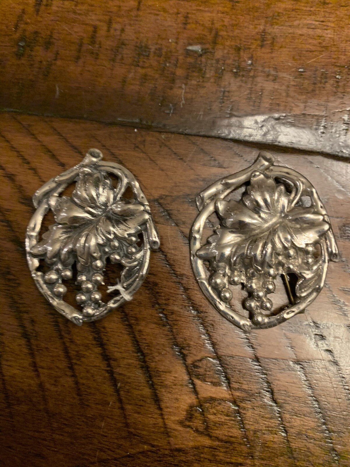 Vintage Pair of Sterling Silver Art Deco Earrings No Stamp, Estate Sale See Pics
