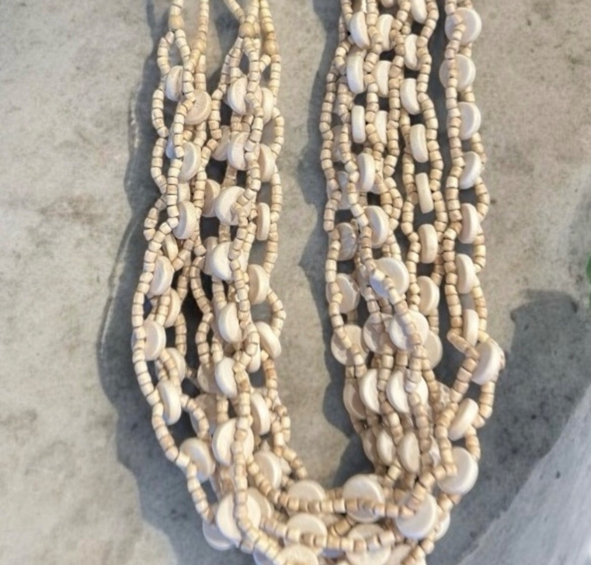 Holiday Design New Beaded Necklace Natural Style Five Strand Beautiful