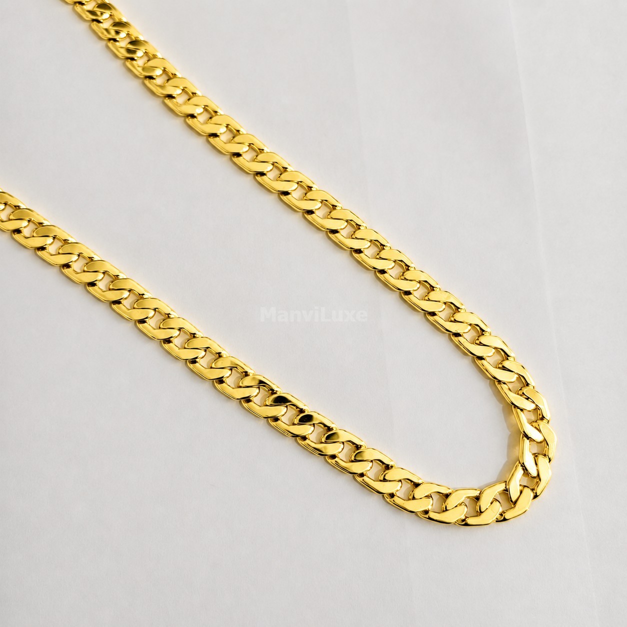 20″Premium Gold Filled Heavy Cuban Curb Chain | High Glossy Polish Necklace