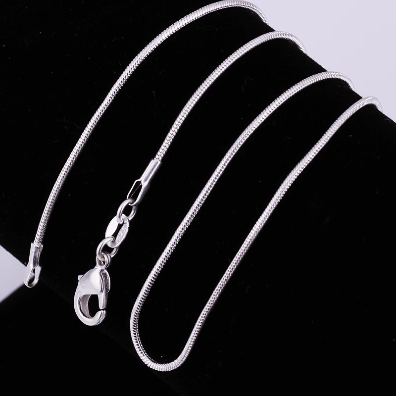 10PCS 925 Sterling Silver 16/18/20/22/24/26/28/30 Inch 1mm