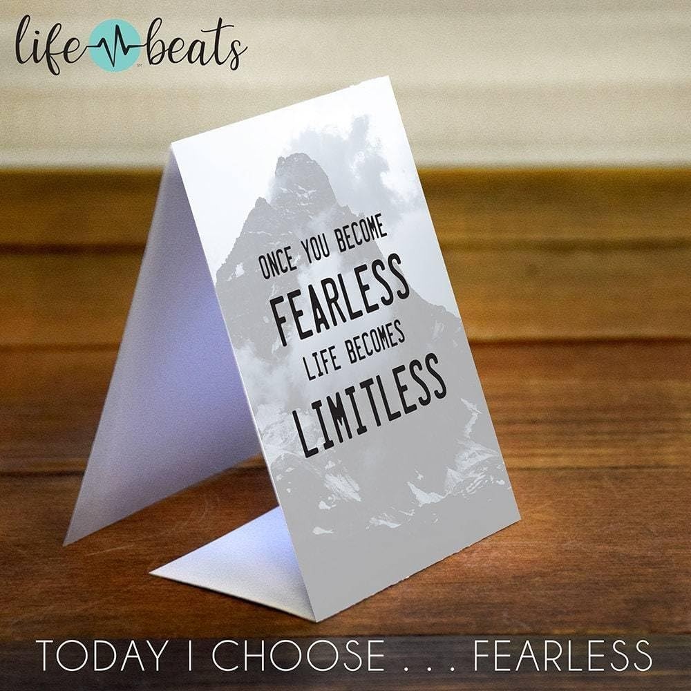 Fearless Black Silicone Bracelet – Inspirational Wristband for Active Women
