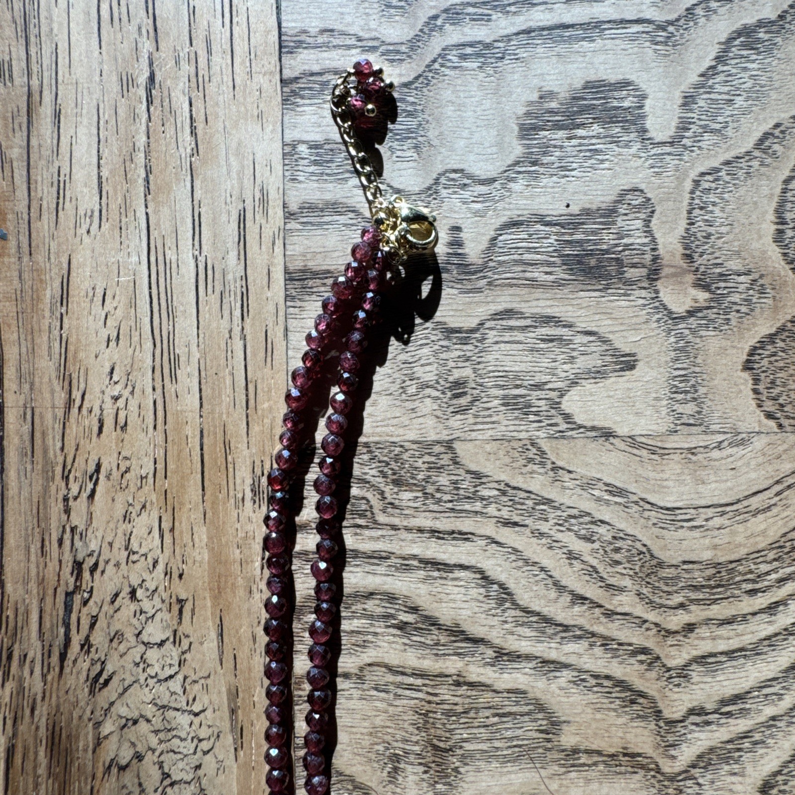 40cm/17.76in 3mm Wine Red Garnet Bead Necklaces