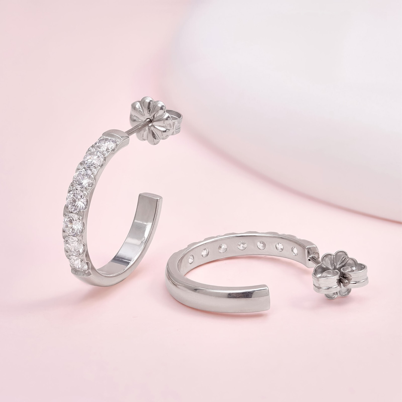 G23 Pure Titanium Hypoallergenic C-shaped earrings for Women Sensitive Ears