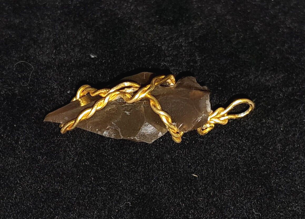 Twist Gold GP Arrowhead necklaces male female pendants jewelry new Gifts unisex