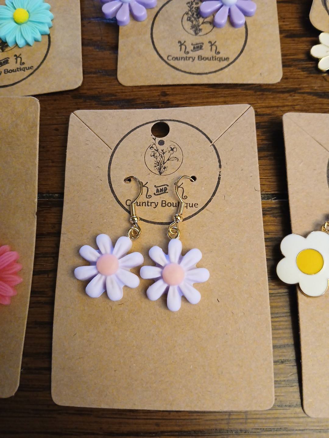 New 8 Pair Various Cute Flower Earrings For Kids Teens Young Adults