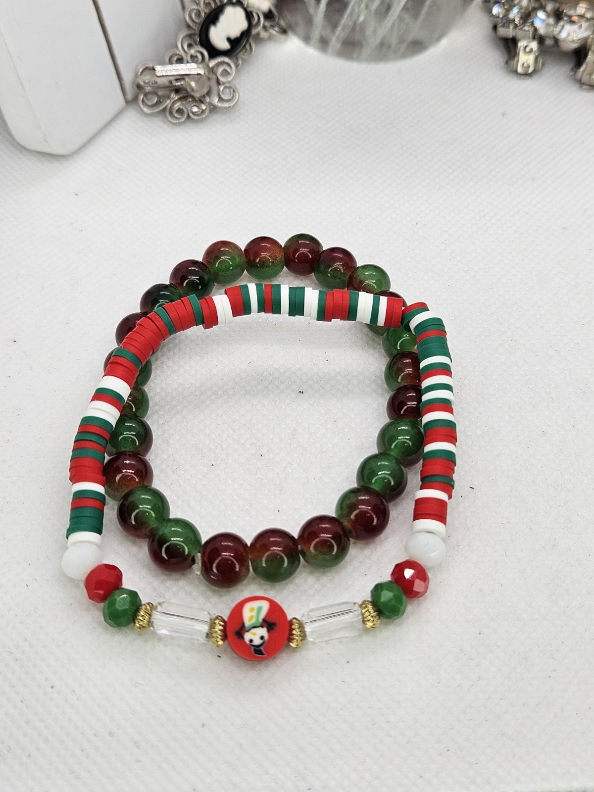 Joyful Christmas Colored Set Of 6 Bracelets Bundled For Xmas Gifts