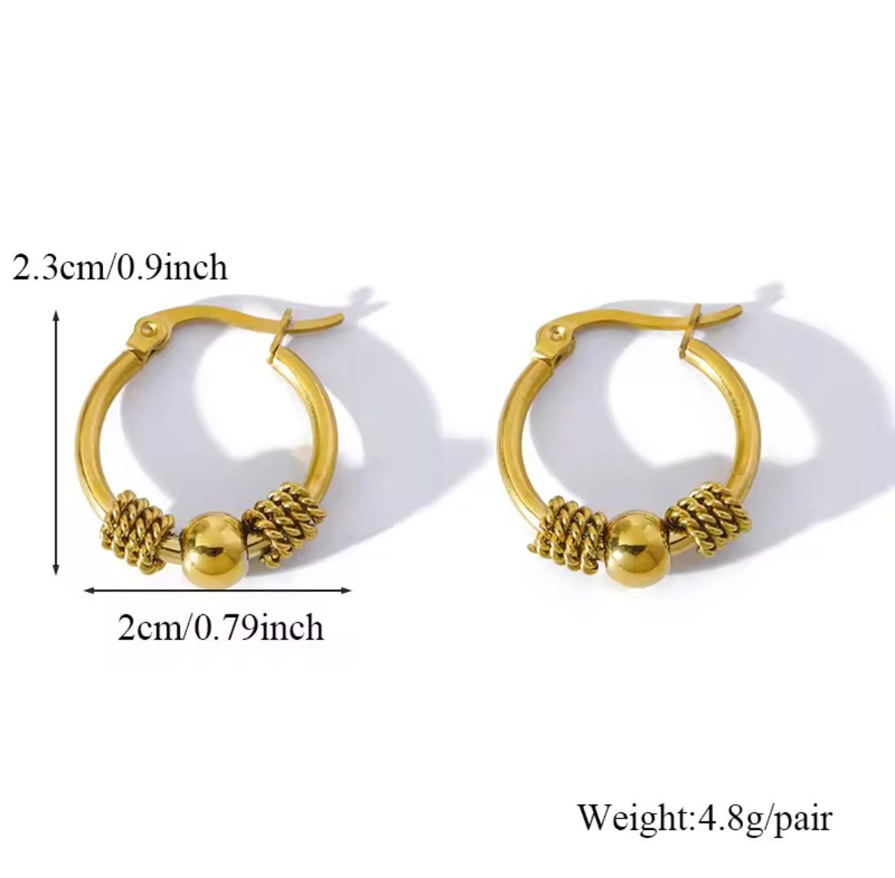 Gold Hoop Earrings Fashion Jewelry Everyday Earrings Chic Earrings Trendy
