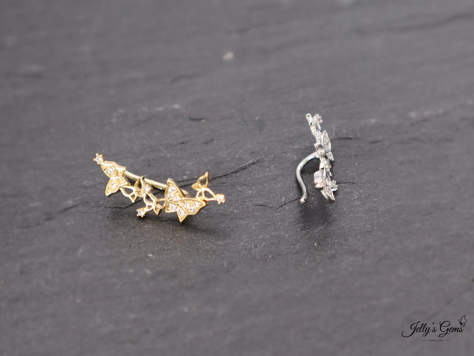 Butterfly Crawler Gold Silver Cartilage Helix Lobe Tragus Conch Earring Gift Her