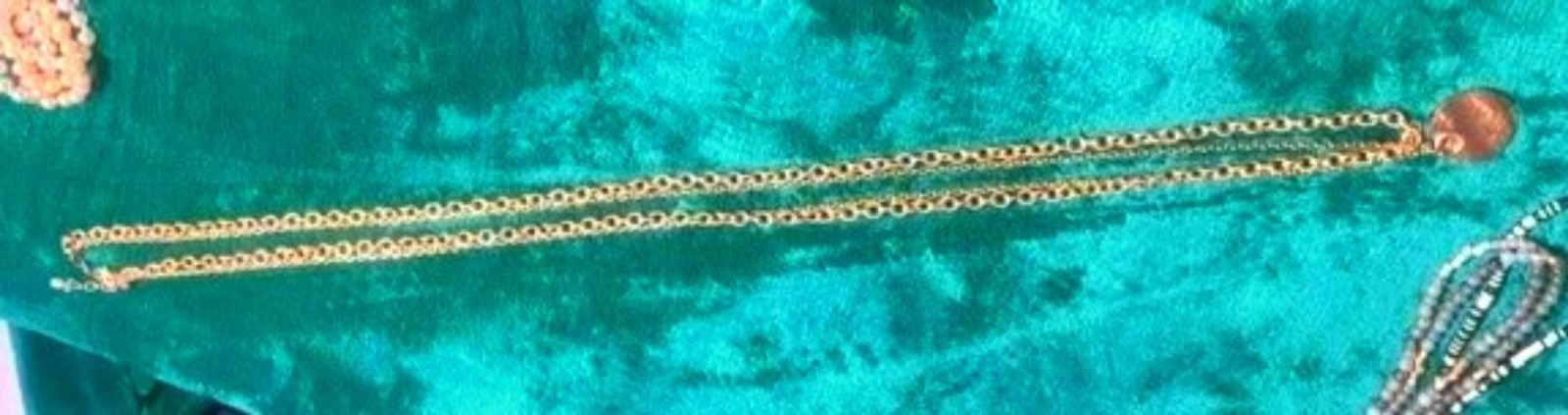 American Eagle Outfitters Gold-Tone Layered Chain Necklace With Round Pendant Lo