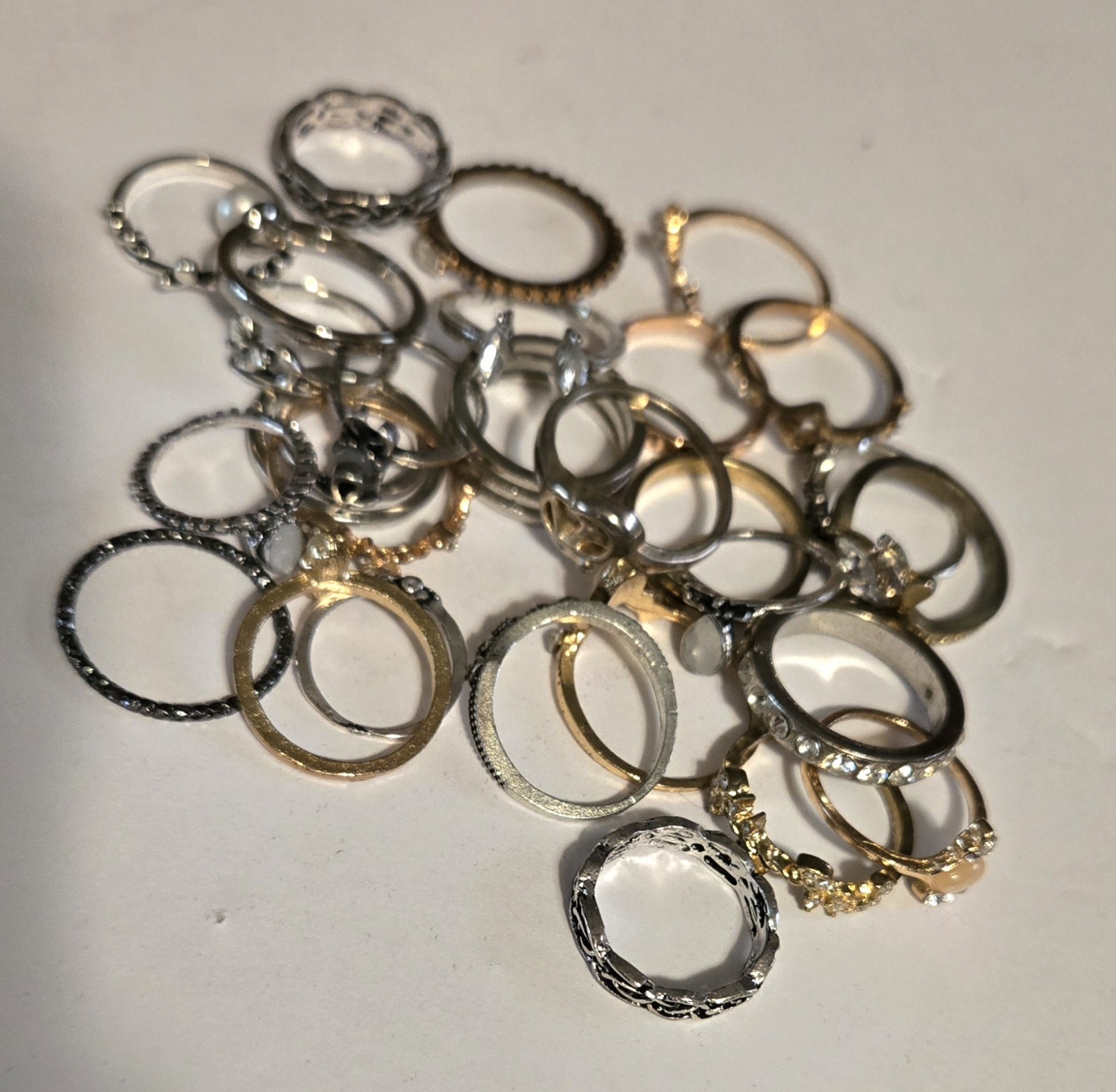 Costume Dress Up Crafting Only Over 60 Rings Multicolored Various Sizes Lot