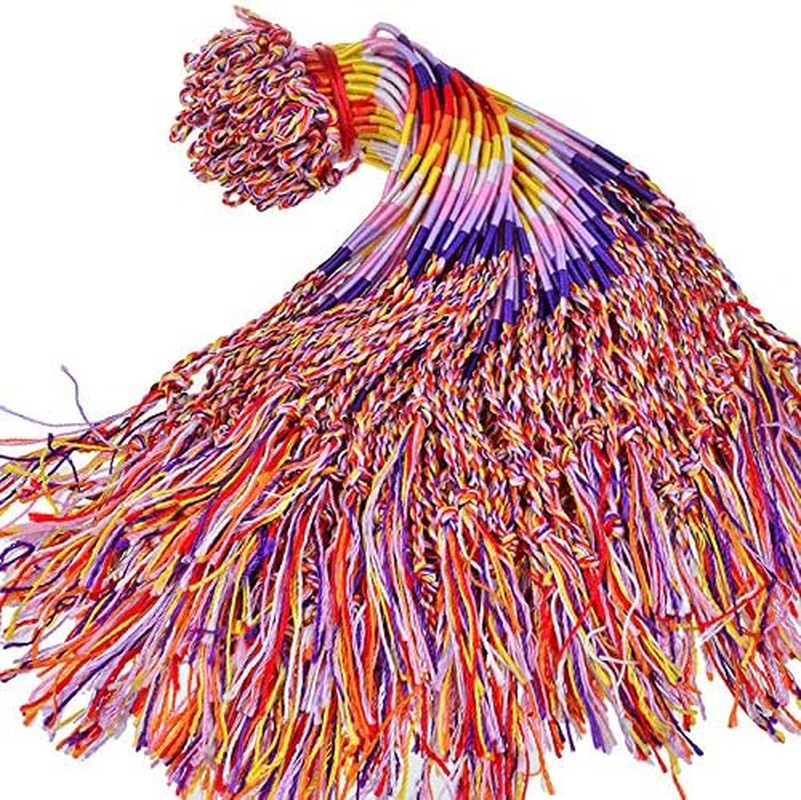 50PCS Bulk Jewelry Lots Colorful Braid Friendship Cord Strand Bracelets