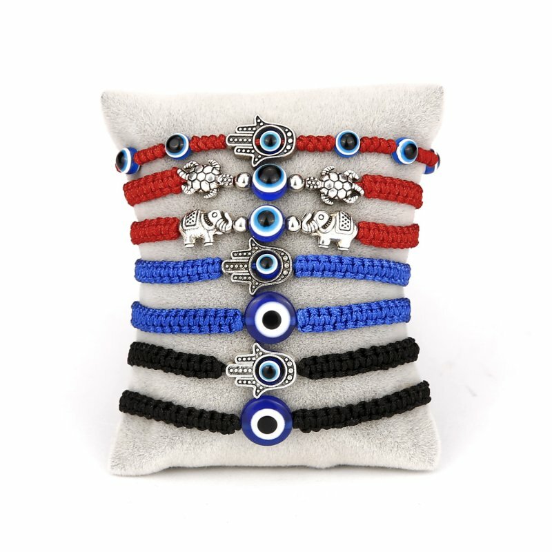 Lucky Evil Eye Beaded Bracelet Handmade Red Rope Adjustable Bangle Jewelry Gifts