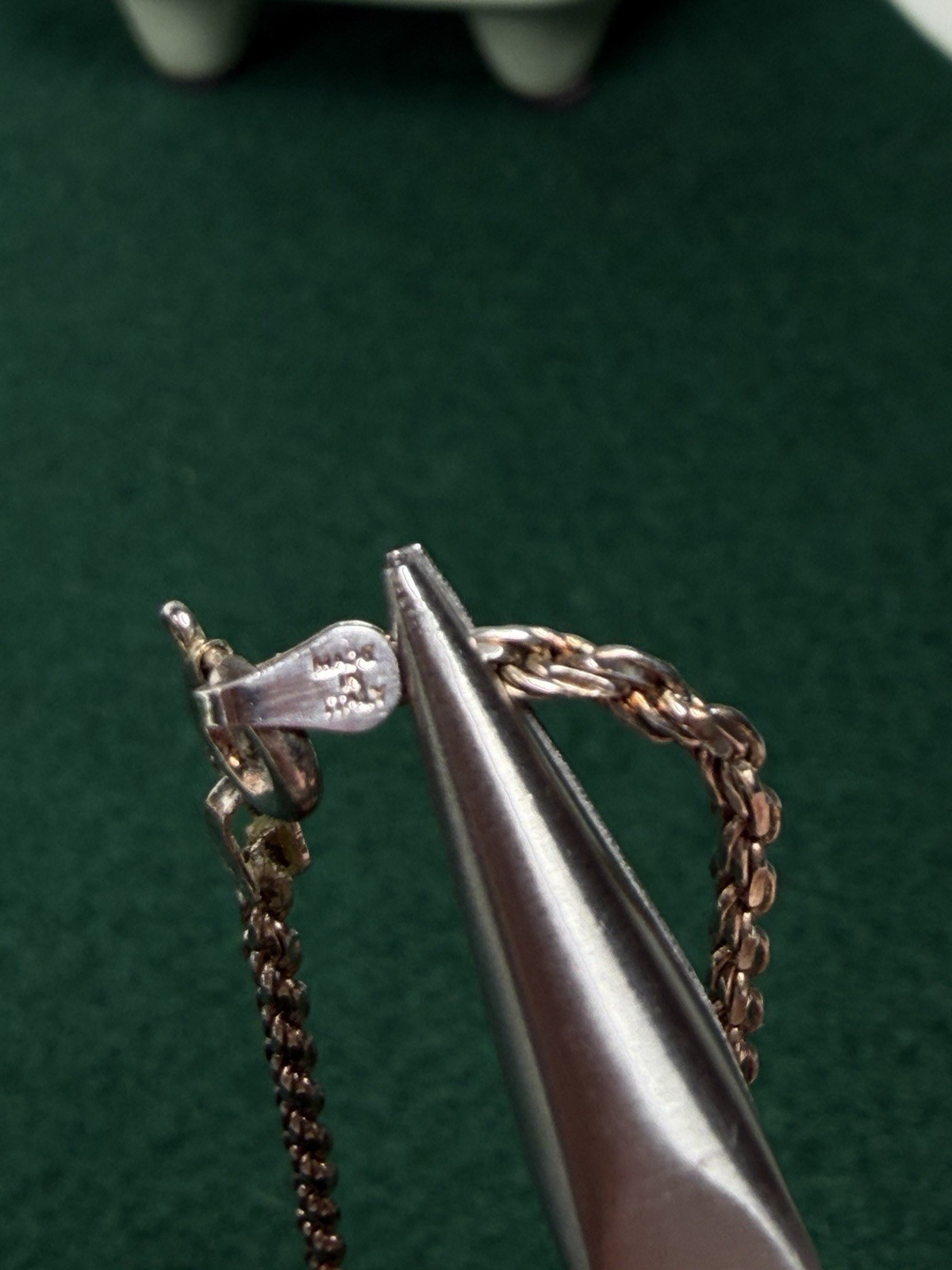 925 Italy Sterling Silver Rope Chain Bracelet 7” Twisted Link Made in Italy