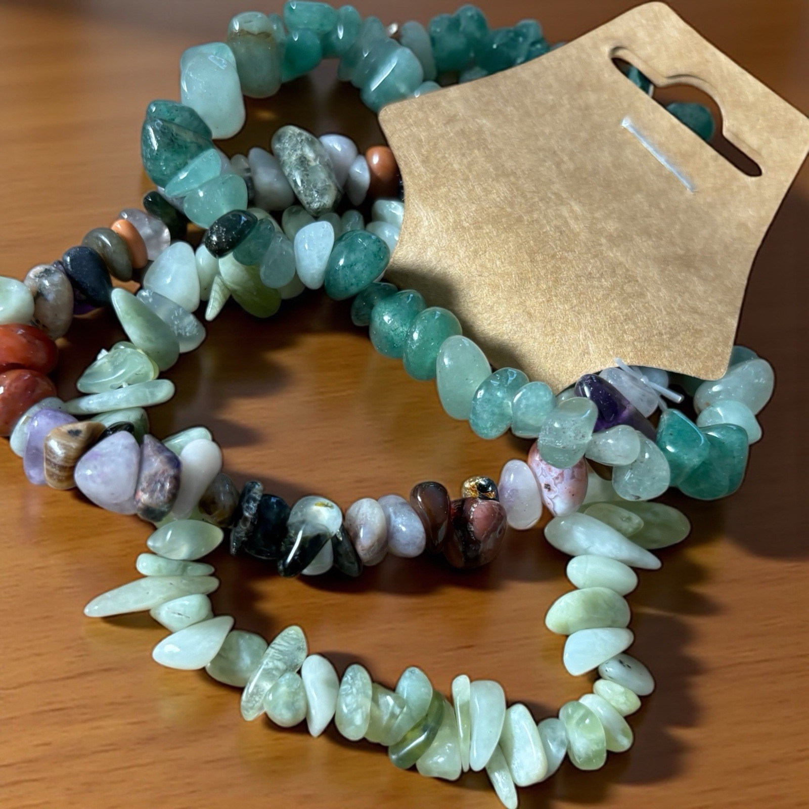 Boho Elegant Green Multicolor Stone Bracelet Set