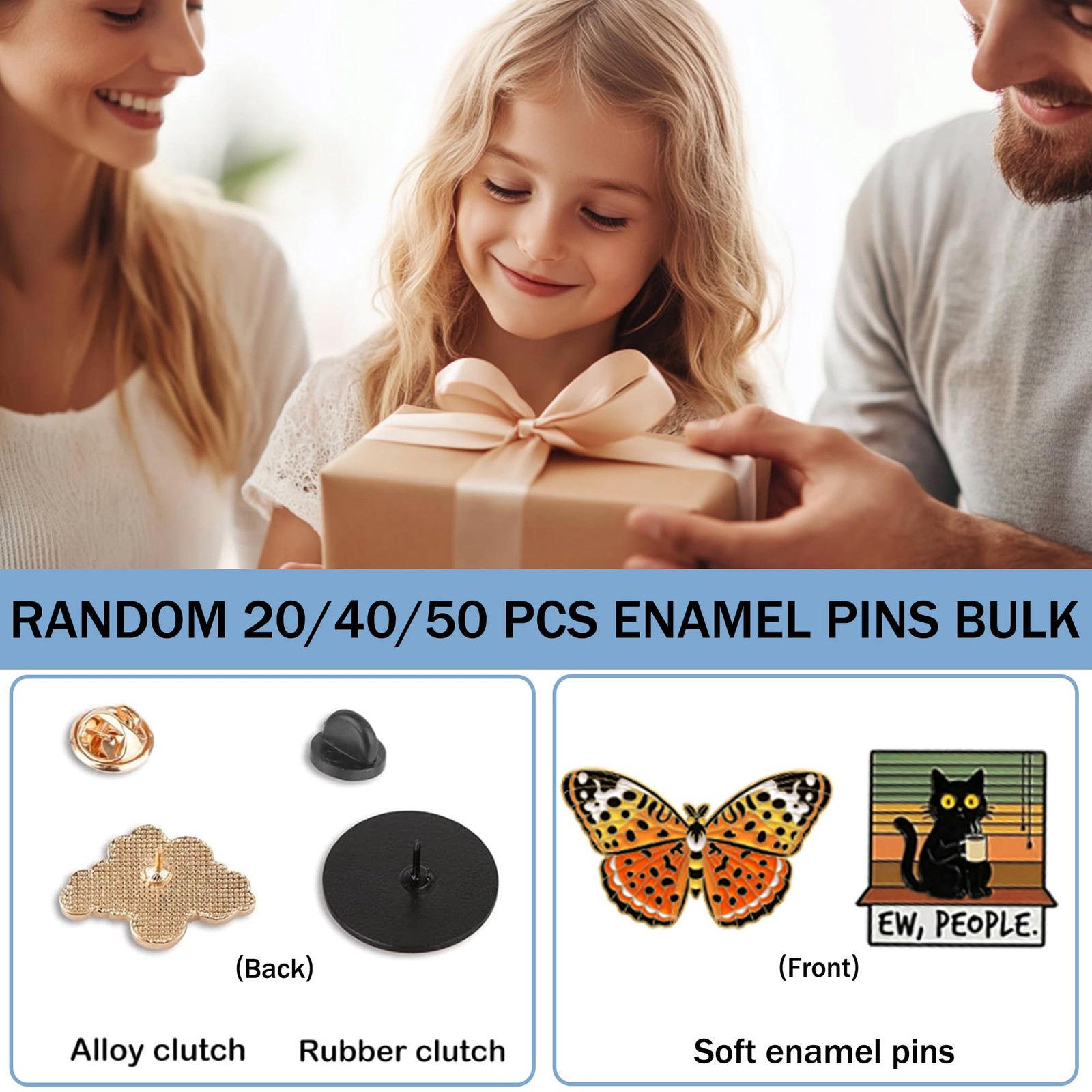 20/40/50 PCS Cute Enamel Pins Bulk, Funny Backpack Pins Aesthetic Lapel Badge…
