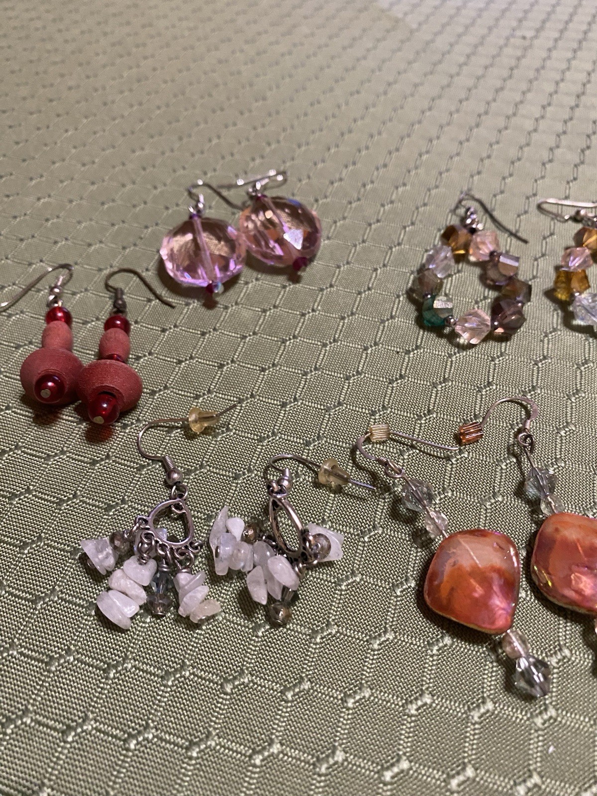 8 Pair Of Variety Beaded Dangeling Earrings