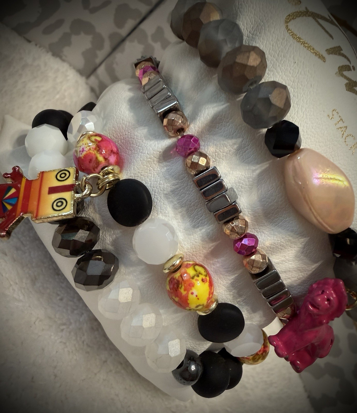 New ERIMISH Bracelets 4 pc – Pink Multi- Custom Regular, Kids Or Extended Size