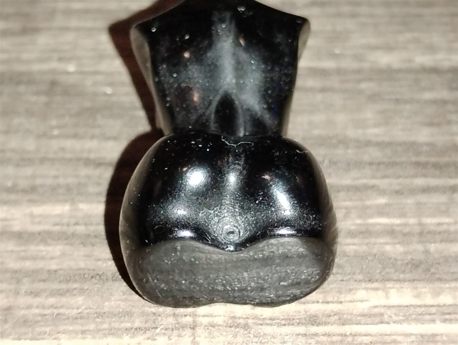 Black Obsidian Female Torso Stone 1.5″ (Inches) Tall 18.3 g Carved Model Woman