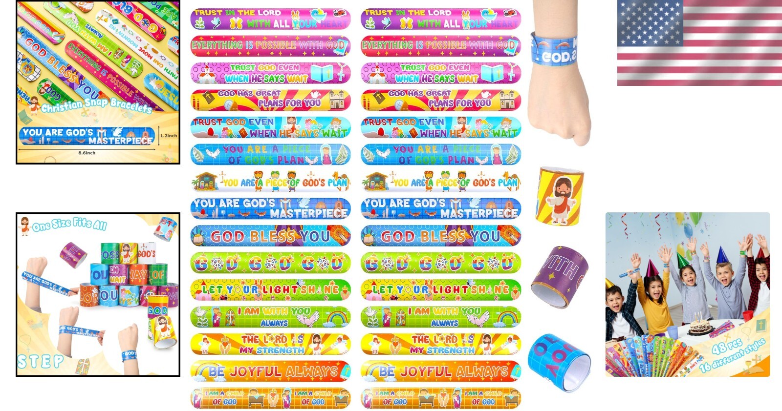 Inspirational Snap Bracelets for All – 48PCS Bible Verses for Events and Gifting