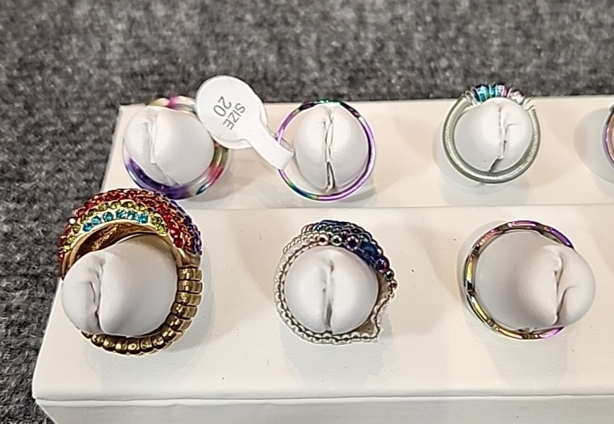 Jewelry 12 Rings Rainbow Collection See Description Lot #211