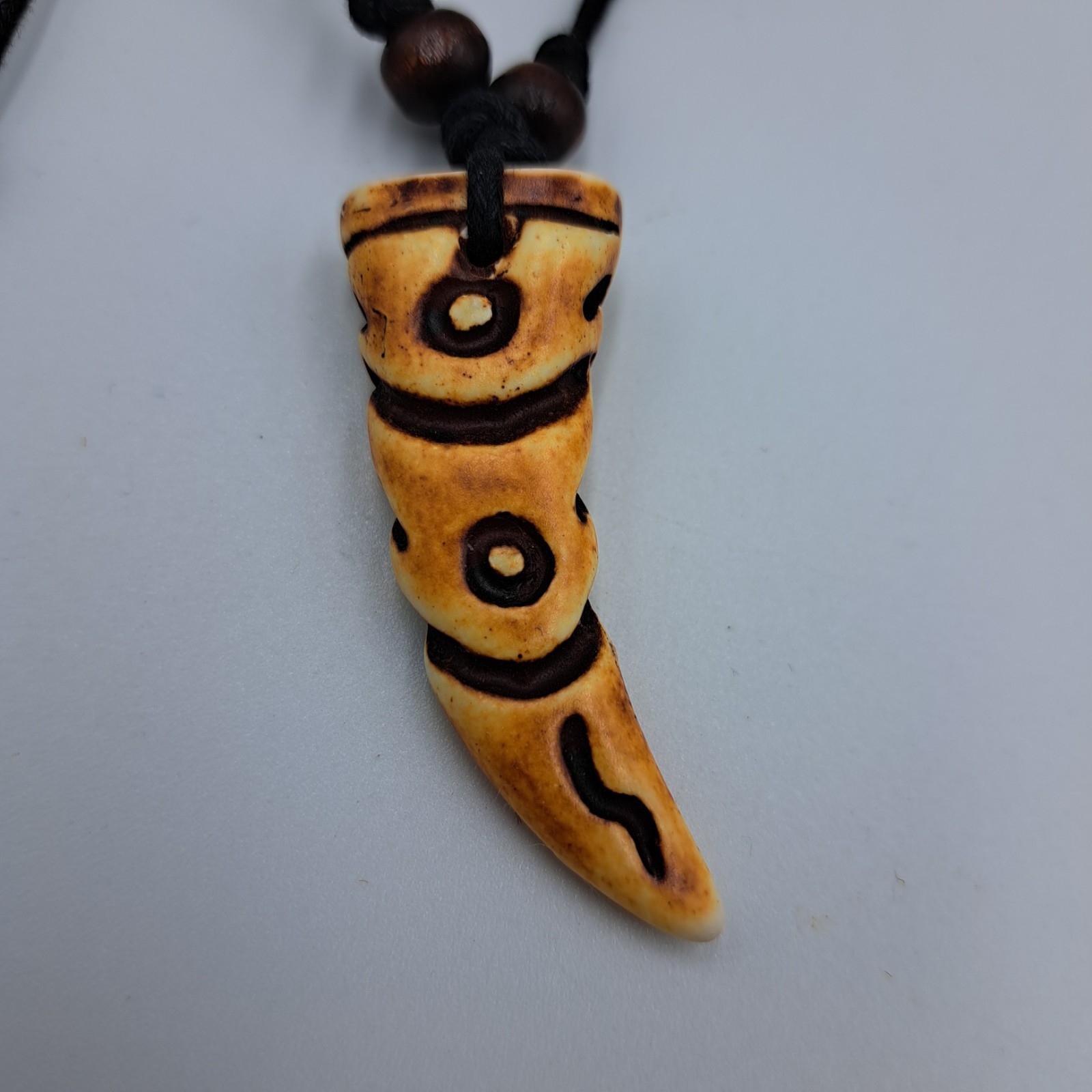 Tribal Claw Resin Necklace Adjustable 16-30 Inches