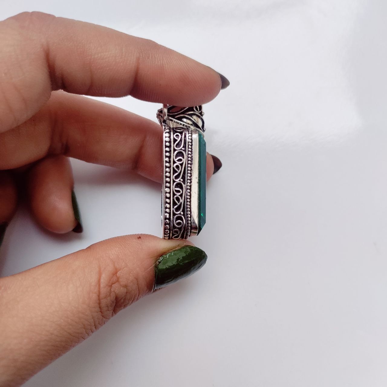 Paraiba Tourmaline Gemstone Handmade 925 Sterling Silver Jewelry Pendant 1.80″