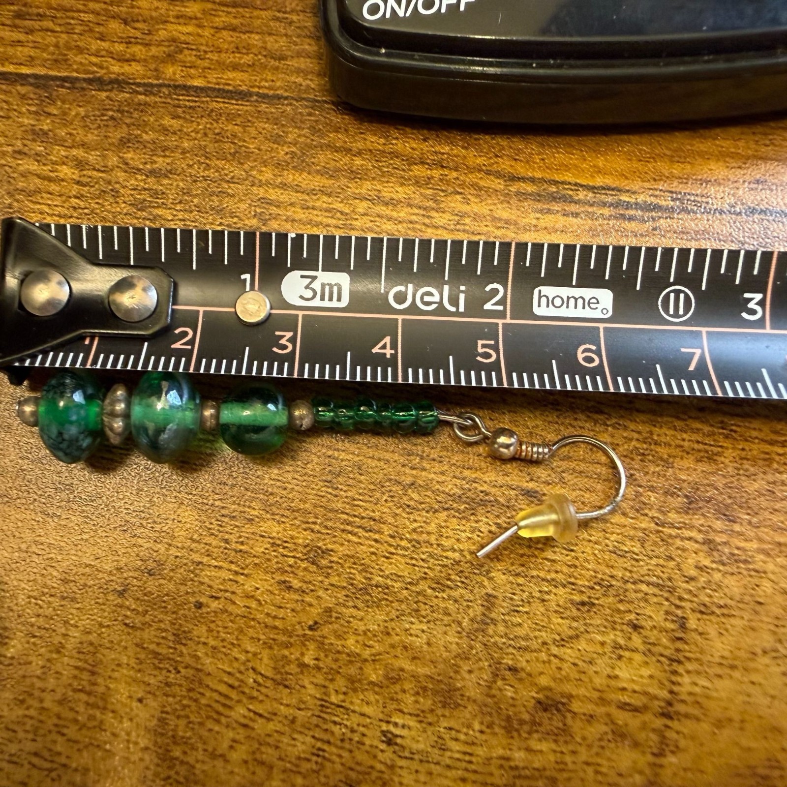 Handmade Green Glass Beaded Dangle Earrings Fashion Jewelry Boho Long Drop