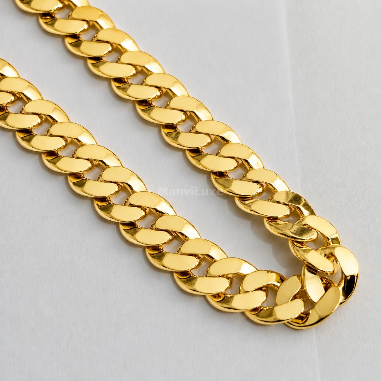 20″Premium Gold Filled Heavy Cuban Curb Chain | High Glossy Polish Necklace