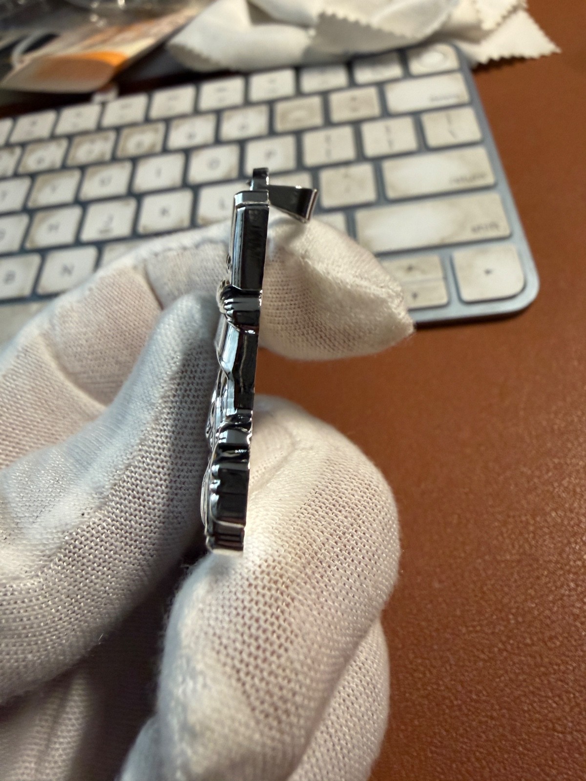 Tlaloc Pendant, Silver Tone, Aztec Rain God, 1.5″, 5.3mm bail, Metal Alloy #3