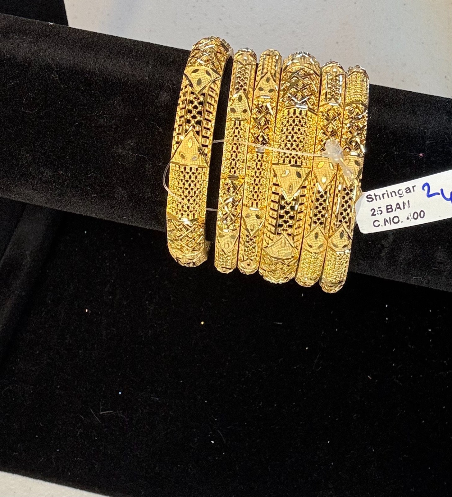 22k Dubai Gold Plated Traditional Bangle Set – Elegant Ethnic Jewelry for Women