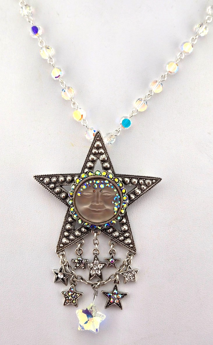 Kirks Folly LEGACY Goddess Seaview Moon Starshine Pin Pendant &2 Necklaces #63