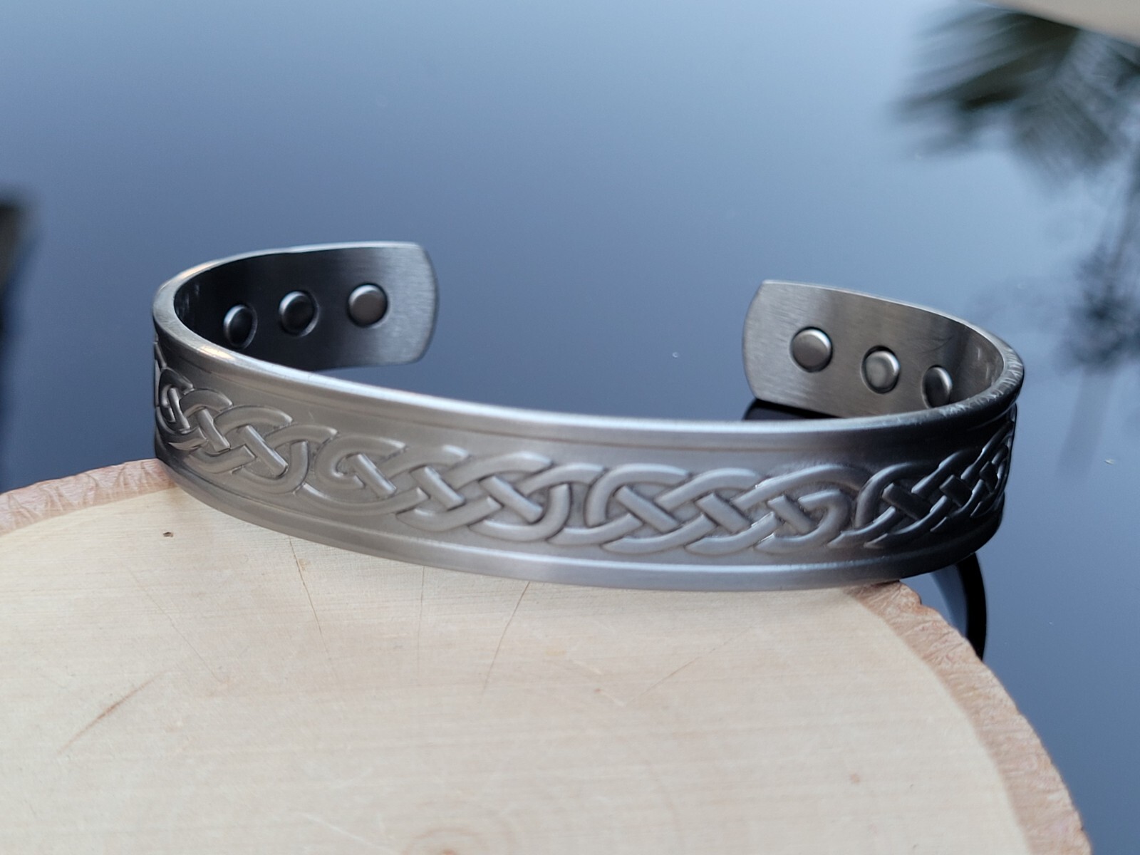 3 Pack Solid Copper Magnetic Bracelets Arthritis Pain Therapy Cuff Set