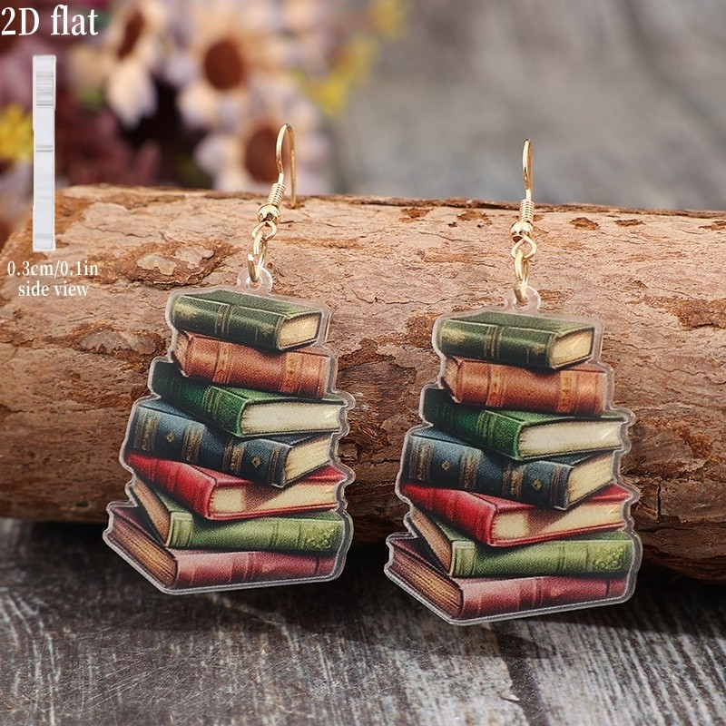 1 Pair of Retro-style Back-to-school,graduation Season Acrylic Creative Earrings