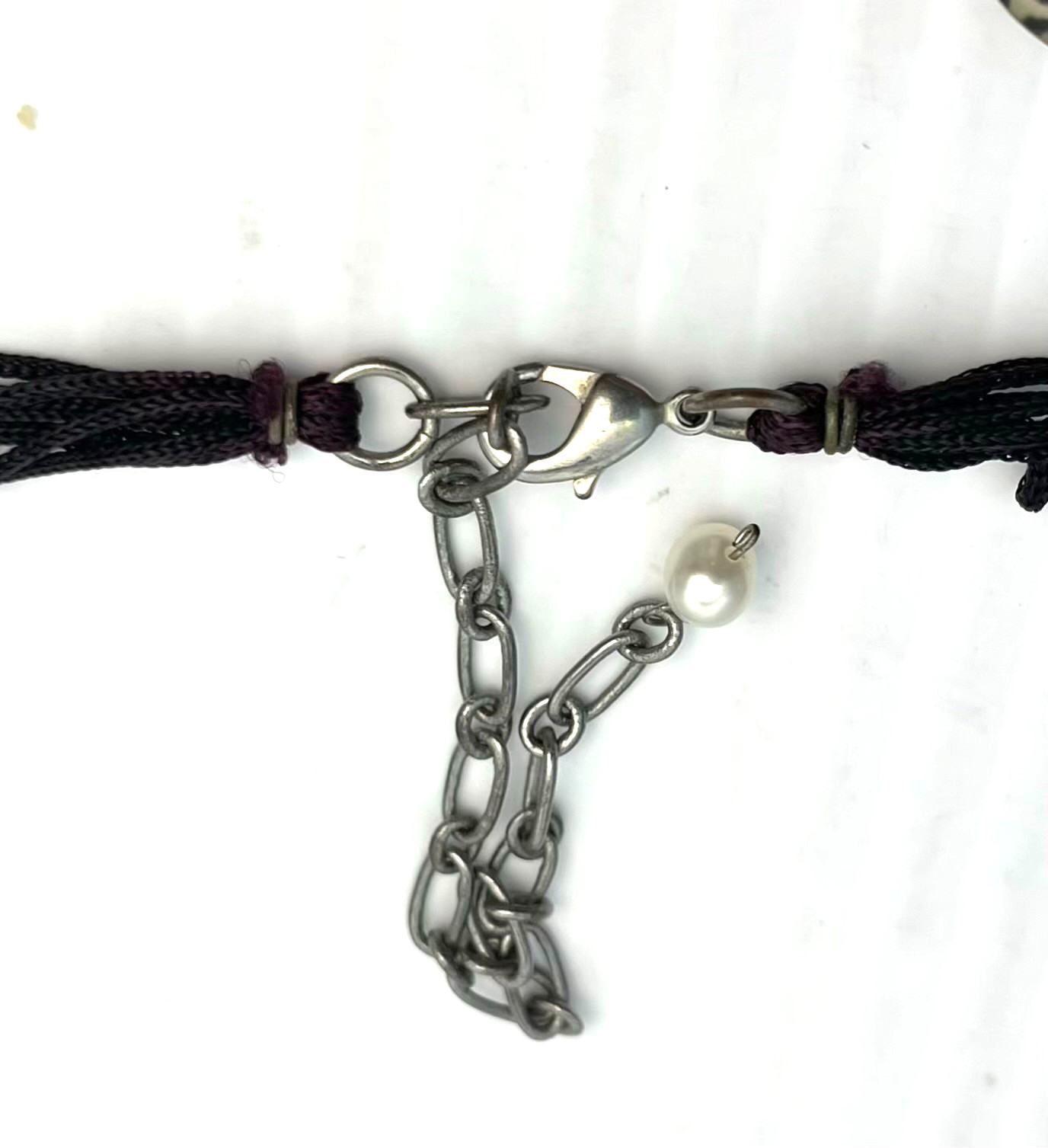 Unique Black & White Statement Necklace Layered Baroque Pearl Floral Maximalist