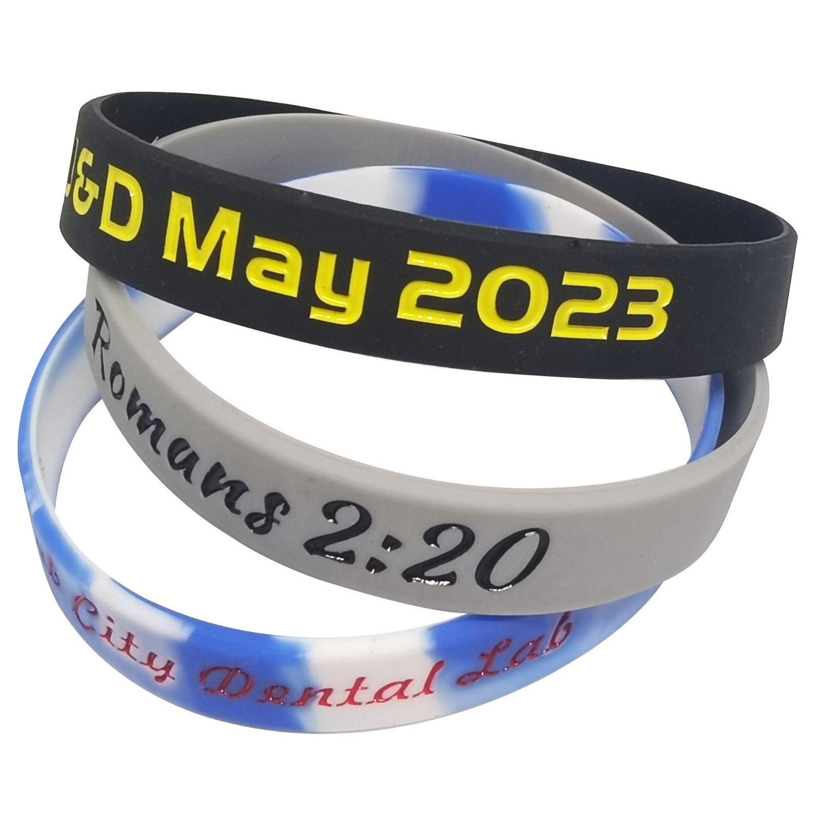 80Pcs Custom Rubber Bracelets Personalized Silicone Wristbands Text Name Gifts