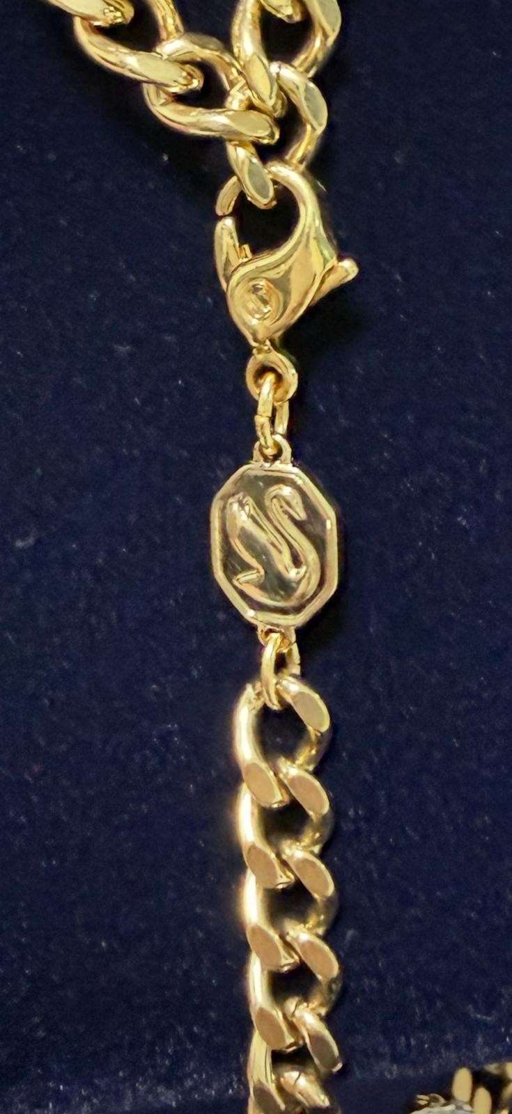 NEW Swarovski Dextera Dangling Necklace Gold Plated Clear Crystal 5663338