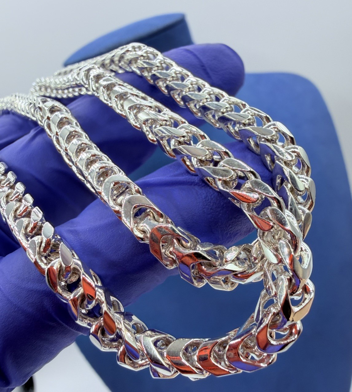 HEAVY SOLID 925 ITALY STERLING SILVER FRANCO CHAIN NECKLACE 28 6MM 863G G2U