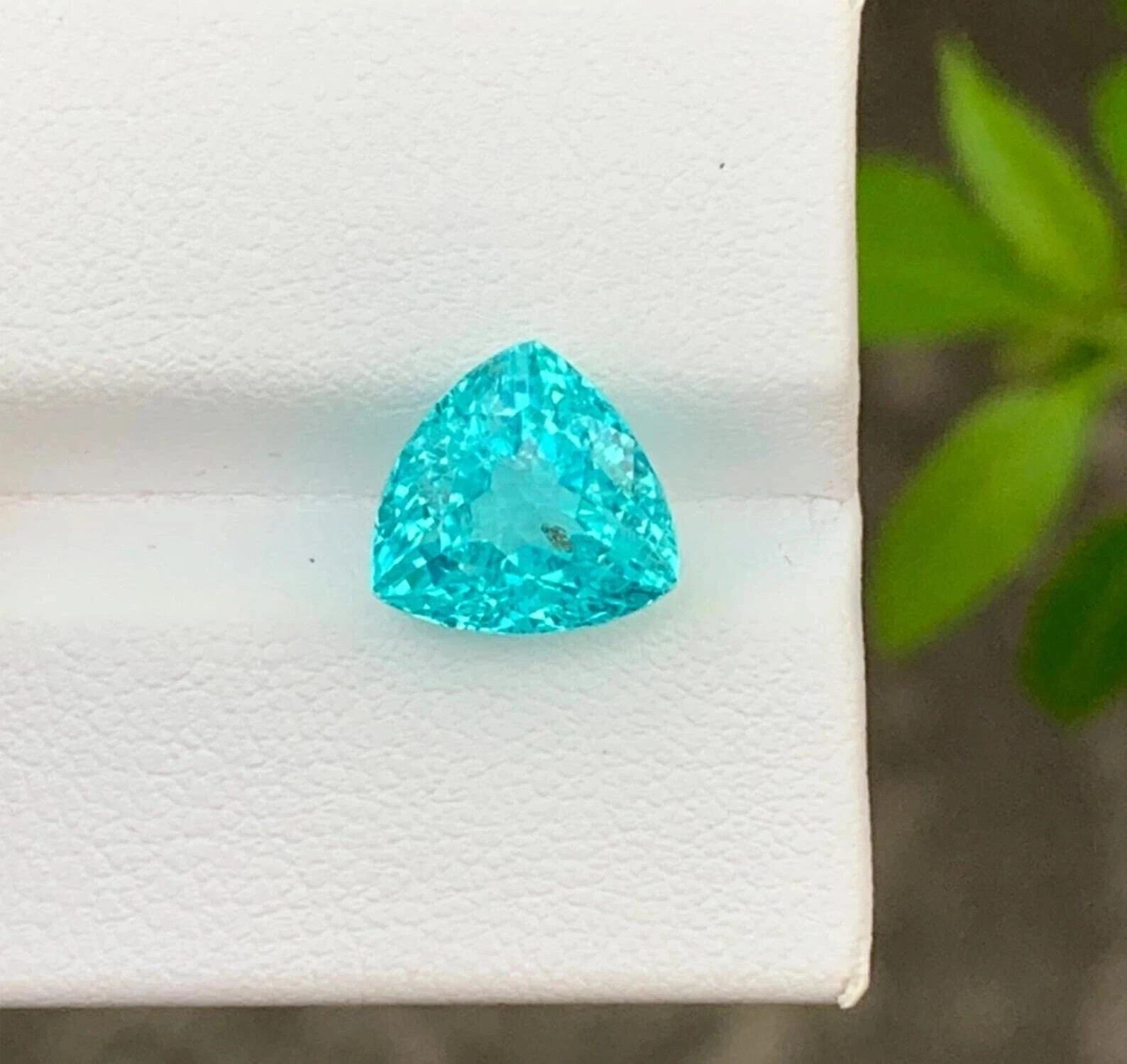 7.25 Ct Certified Natural Blue Paraiba Tourmaline Loose Trillion Cut Gemstone