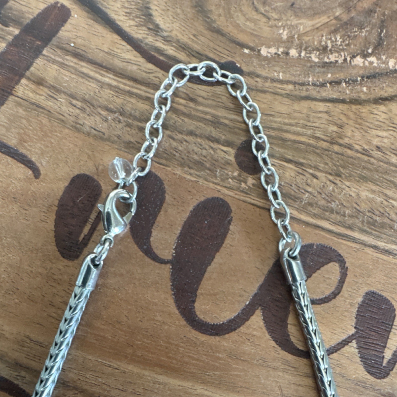 Silver Tone Necklace Spiga Wheat Chain – Fashion Jewelry- Ships free!